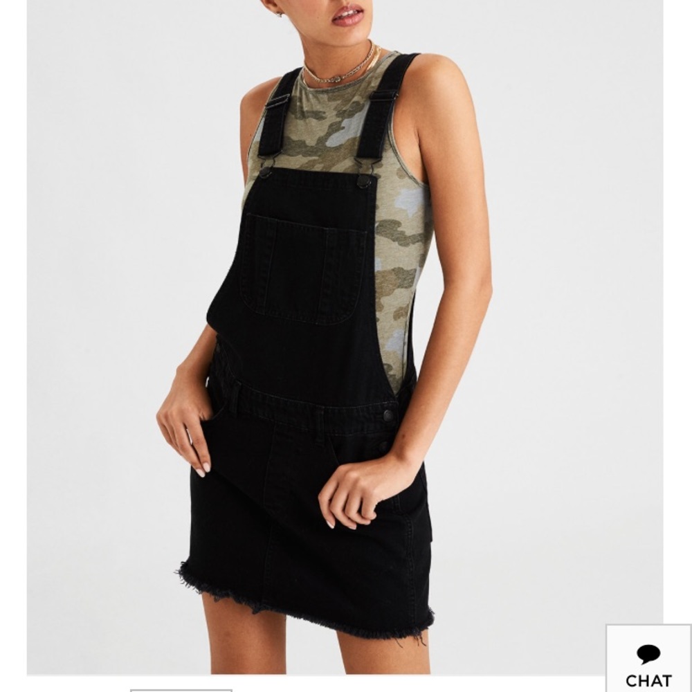NWT American Eagle Black overall dress